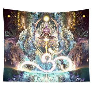 Meditation Yoga Art Psychedelic Pattern Tapestry 