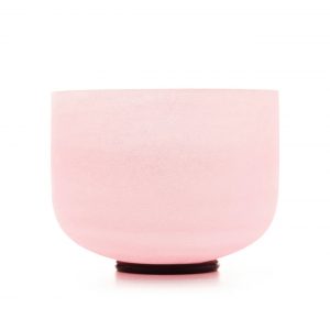 7 pcs Frosted Pink Crystal Singing Bowl Set 7-12 inch (432Hz)